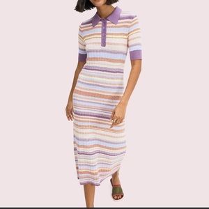 Kate Spade Stripe Polo Knit Dress xxs